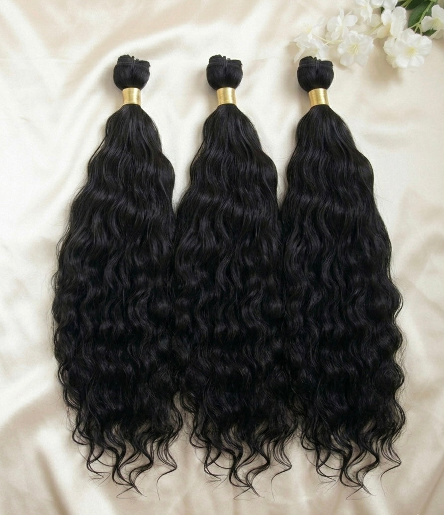 Raw Cambodian Wavy 3 Bundles + 5x5 Closure