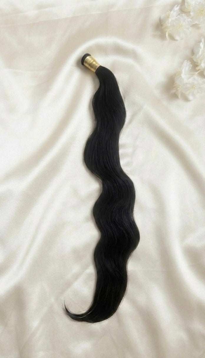 Raw Vietnamese Natural Wavy Bulk Hair 100g