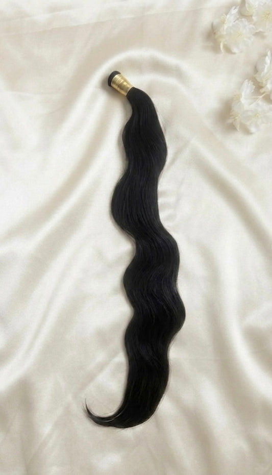 Raw Vietnamese Natural Wavy Bulk Hair 100g